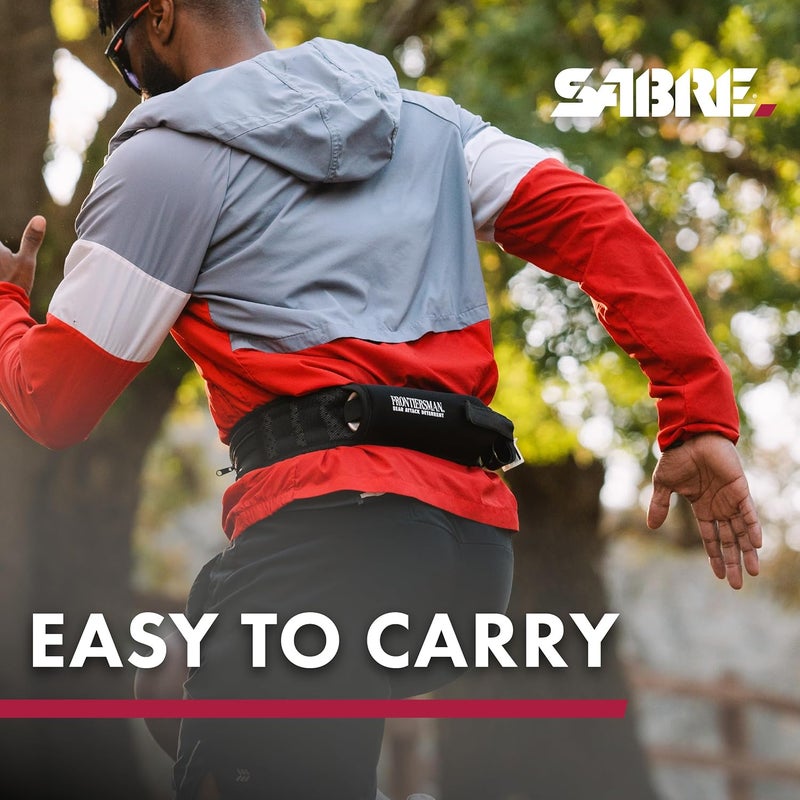 sabre Frontiersman Bear Spray Holster For 7.9 & 9.2 Oz. Canisters, Nylon Chest, Belt, Waist, & 3-in-1 Options Available, Adjustable Straps, Strong Elastic Prevents Canister Loss, Hook & Loop Design - Image 3